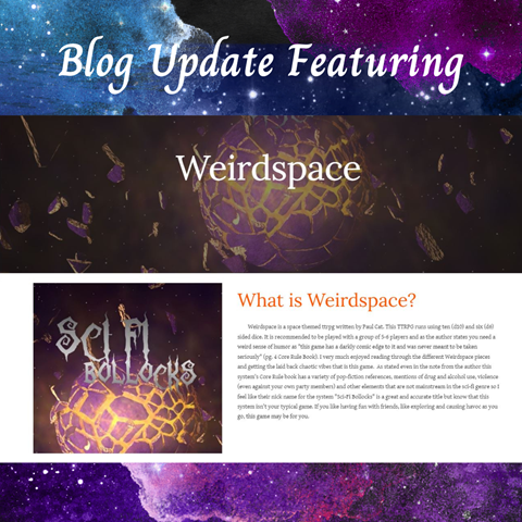Weirdspace Article is up.