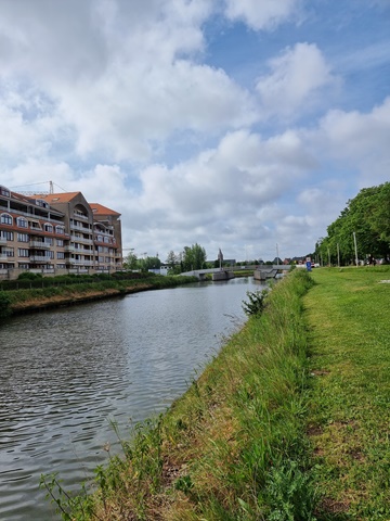 Water in city Deinze Belgium