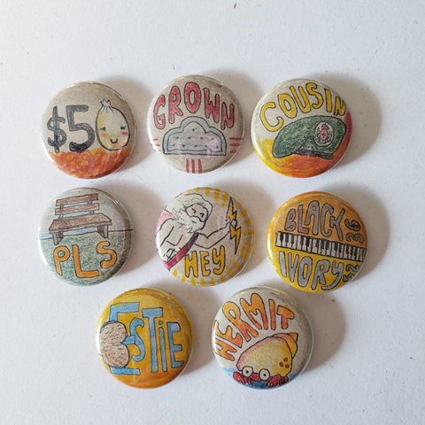Pins as birthday favors