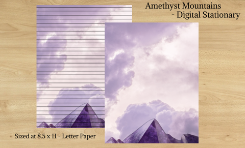 Amethyst Mountains - Digital Stationary