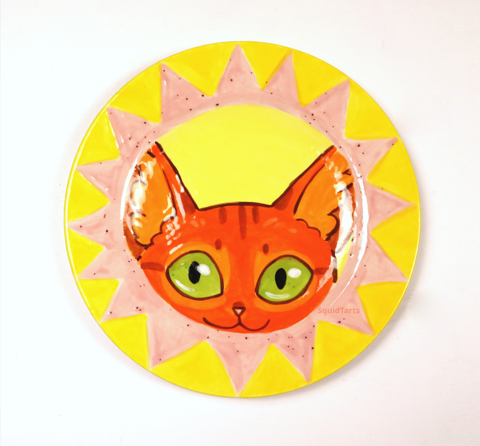 Scuzzy Cat Plate