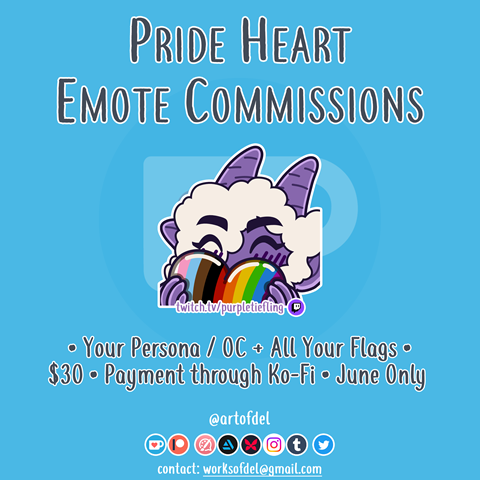 Pride Heart — Emote Commissions!  🌈