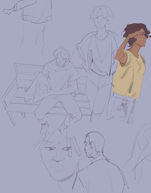 unfinished sketch page