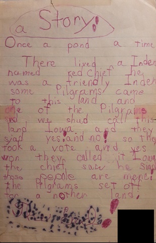 A short essay from 7 year old me - back in 1976