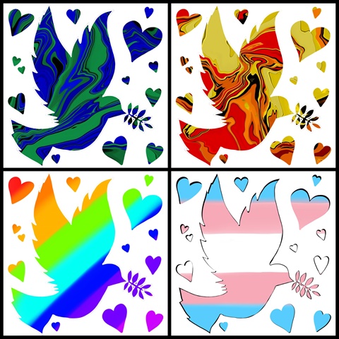 Four more peace and love designs