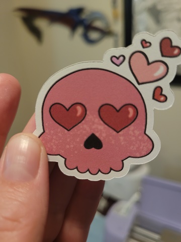 Valentines Skullivan Stickers now available ❤️