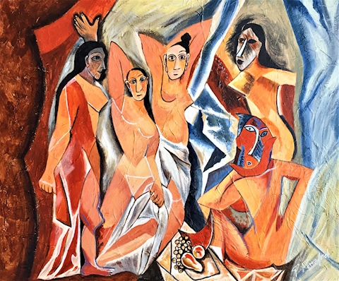 Les Demoiselles - acrylic on canvas 20x24 inch 