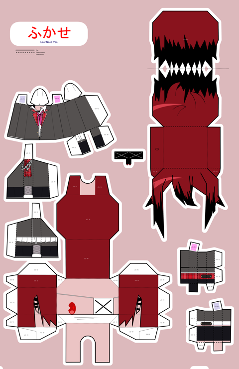 【超安い】 Fukase 25:00 at Nightcord Papercraft MØTHTEARS's - Template 彫刻・オブジェ