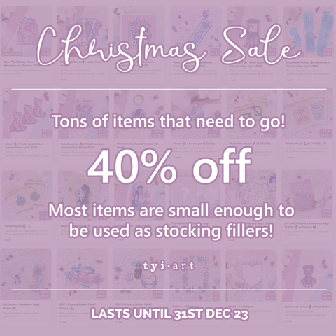 XMAS SALE! 40% off on tons of items 🎄⭐