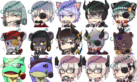 Colored Icon Commission Batch V