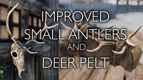 Improved Small Antlers and Deer Pelt