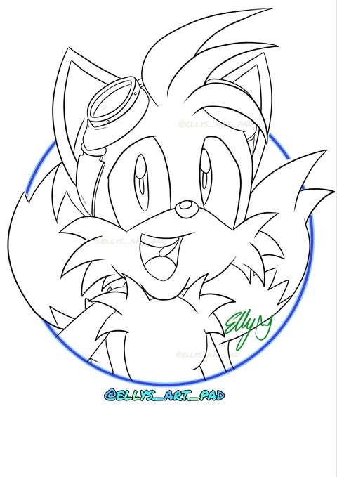 Coloring page - Miles Tails Prower