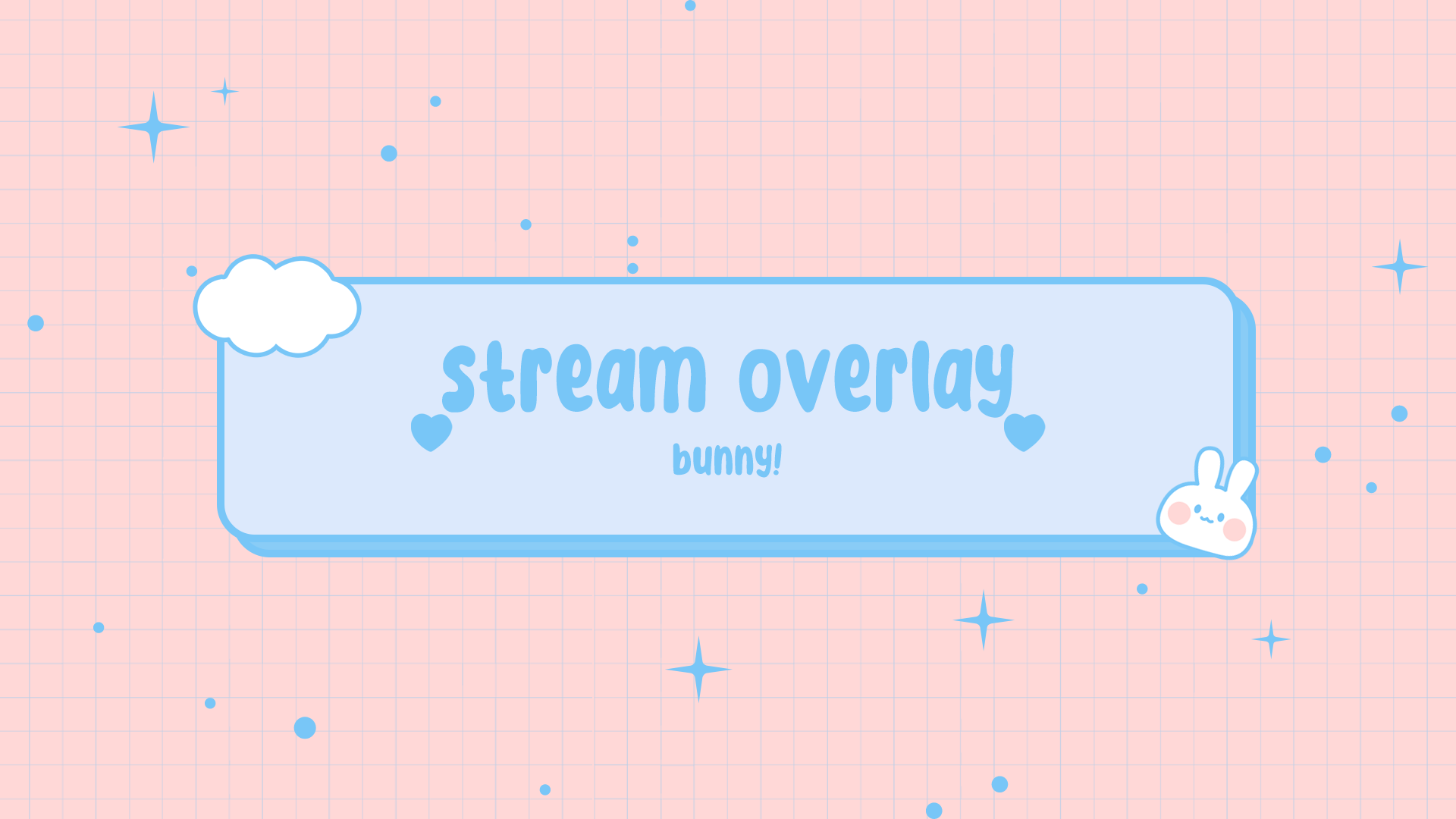 Cute Kawaii Overlay Screen - Pink