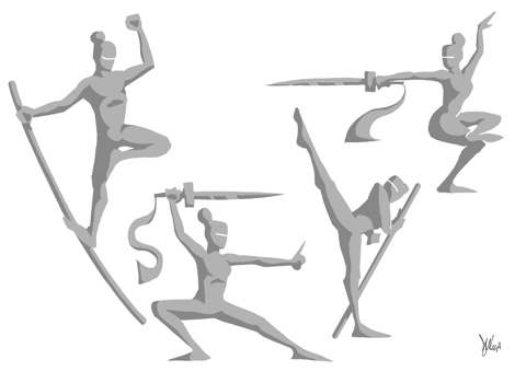 Kung fu poses