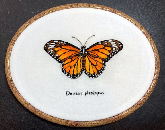 Monarch Butterfly thread painting