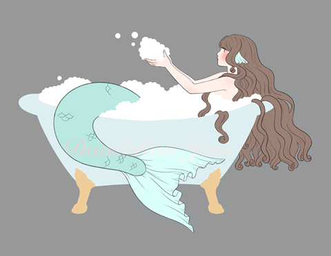 Mermaid bath WIP