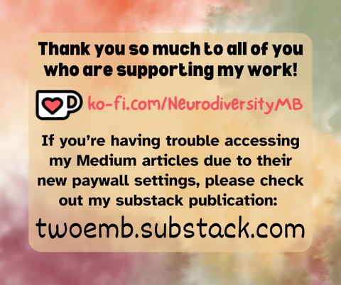 Thank you! - (and my new substack publication)