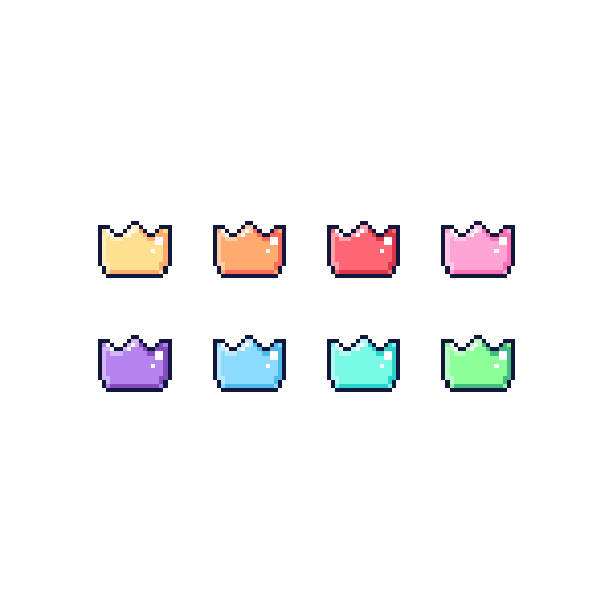 Free Pixel Crown Twitch Badges Glitchedinorbits Ko Fi Shop Ko Fi ️ Where Creators Get