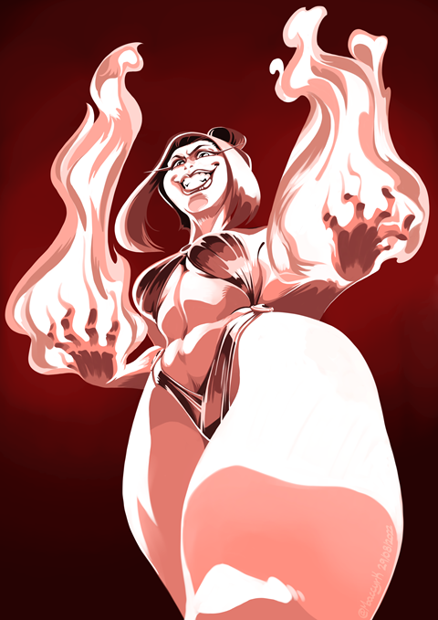 Azula is ready to burn you into a crisp