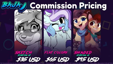 Commissions flat + shaded open! 