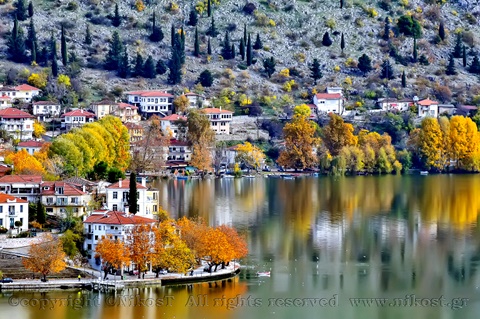 Kastoria. Kastoria lake in Greece