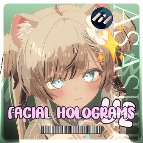 💬 Facial Manpu Holograms V2 🖼️ [For VRChat avata