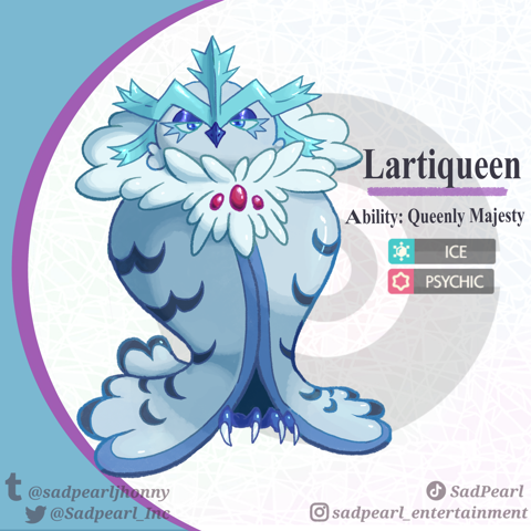Lartiqueen, the snow queen Pokémon