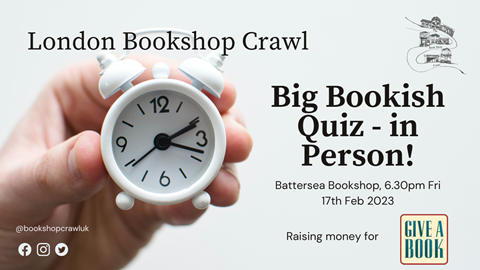 Big Bookish Quiz Tickets Available now!