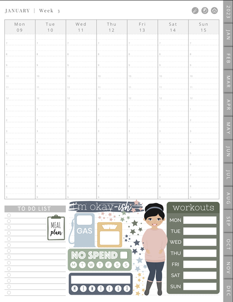 How do I use the weekly pages in my planner?