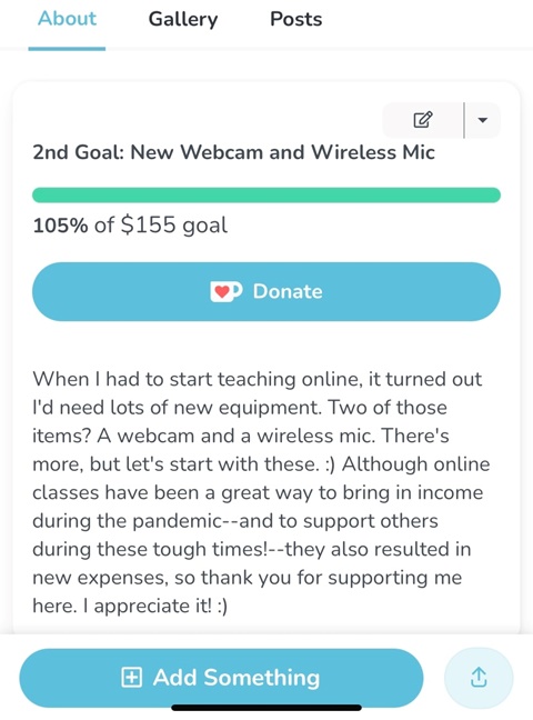 2nd goal reached! Thanks again.
