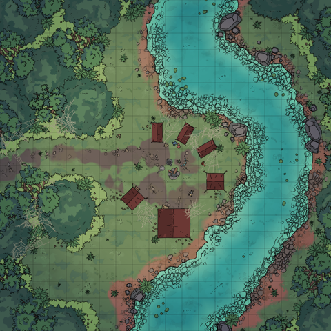 Abandoned Campsite 20x20 Battlemap