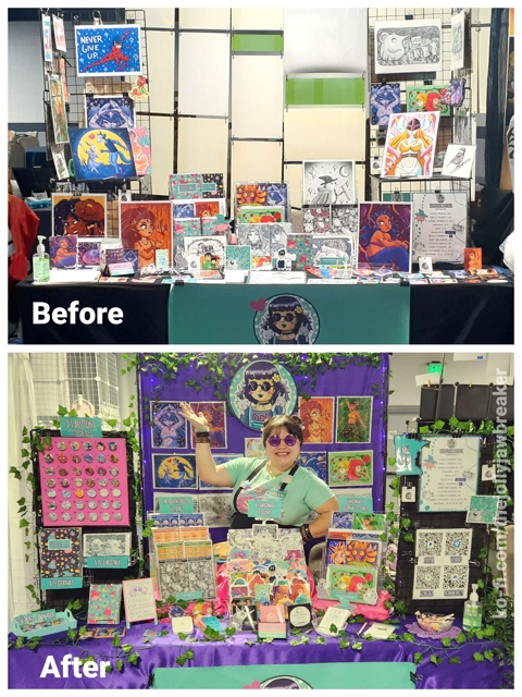 💜 Artist Booth Setup: Before and After💜
