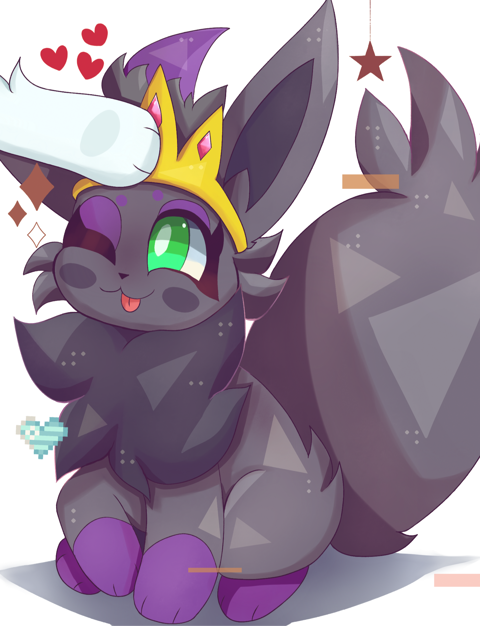 Headpats for zorua-Commission for Violetmoon