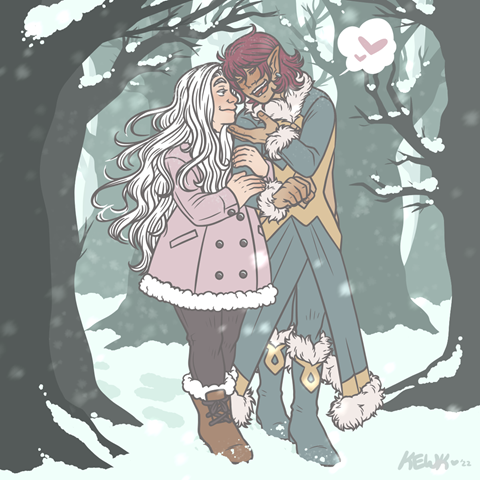 Snowy Walk with the Fae King