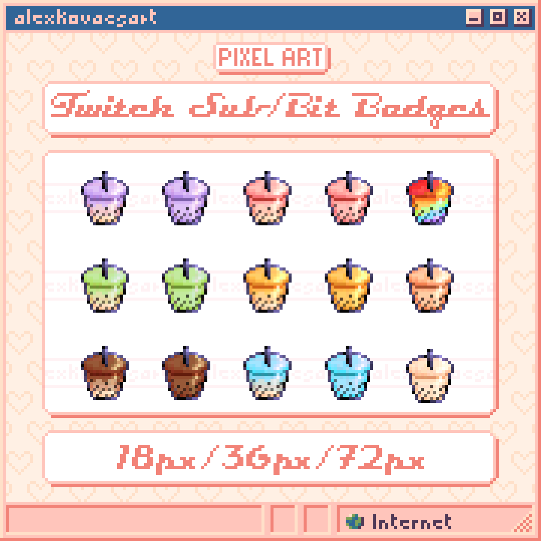 Bubble Tea Kawaii en PIXEL ART ! 