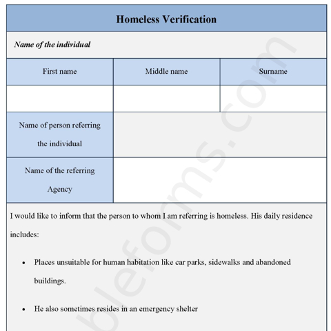 Homeless Verification Fillable PDF Template - Editable Forms's Ko-fi Shop