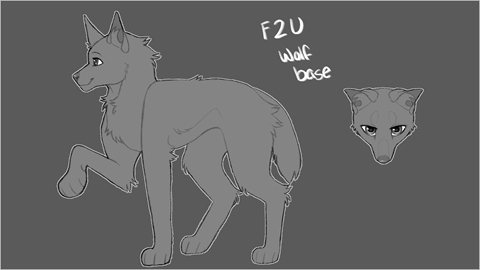 F2U Wolf Base - DreamingLynx's Ko-fi Shop - Ko-fi ️ Where creators get ...