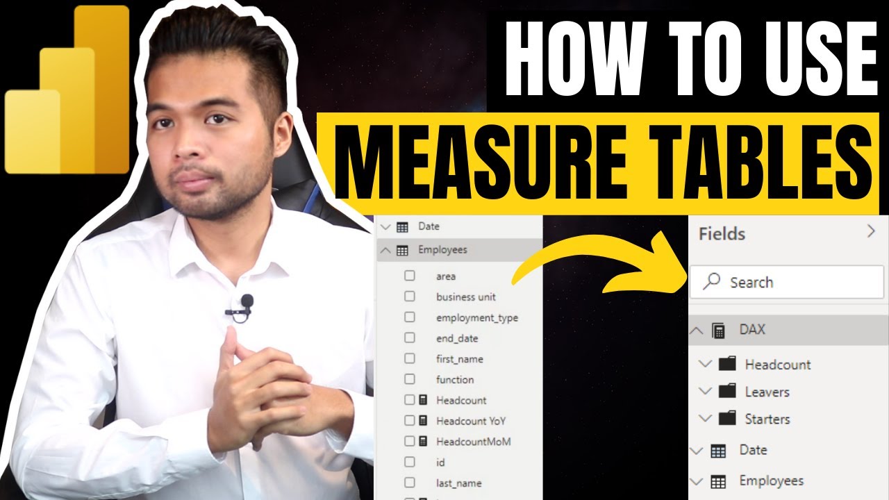 Use MEASURE TABLES and SUBFOLDERS to stay organise