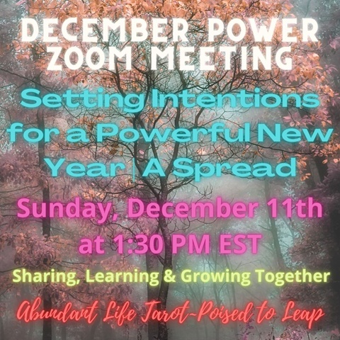 Dec Power Zoom Meeting Sunday 12/11 @ 1:30 PM EST
