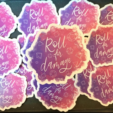 Roll for Damage Sticker - Little Light Calligraphy's Ko-fi Shop - Ko-fi ...