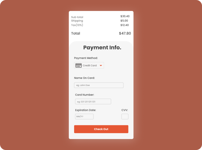 Day One of UI Challenge - Card Checkout