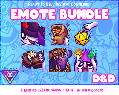 D&D Emote Bundle | Pack 2 | Set of 6 | For Twitch and Discord| Dungeons ...