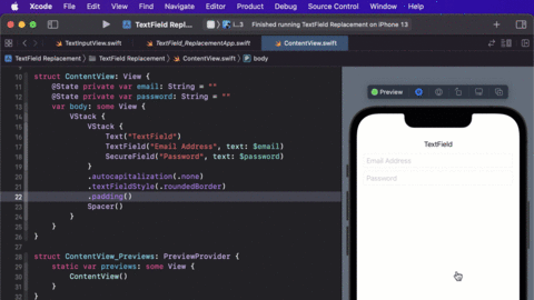 Custom SwiftUI TextField Replacement