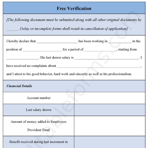 Free Verification Fillable PDF Template - Editable Forms's Ko-fi Shop ...