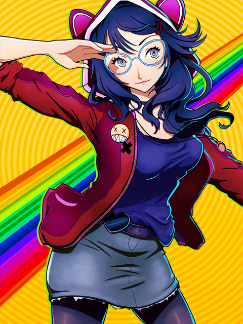 Myself in the Persona 4 art style