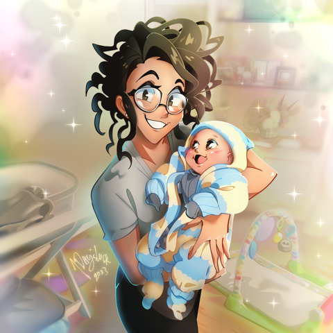 Commission by Vitaliy - Beautiful Mother and Baby