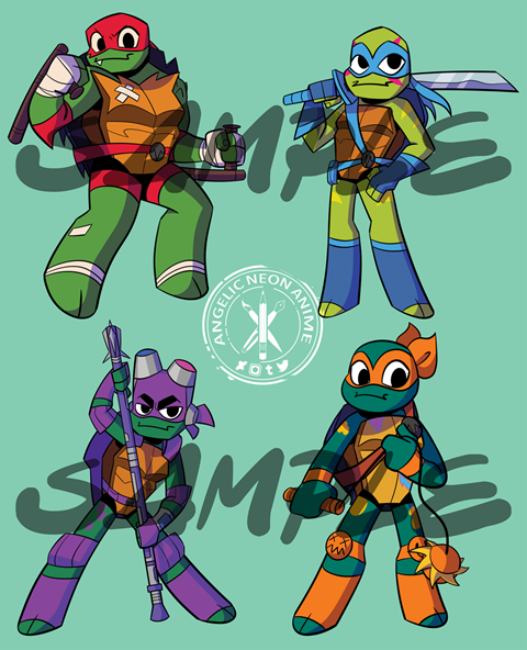 ROTTMNT Acrylic Keychains - angelicneonanime's Ko-fi Shop - Ko-fi ️ ...