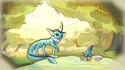 Pokemon Mystery Dungeon style drawing