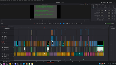 The timeline for the next video