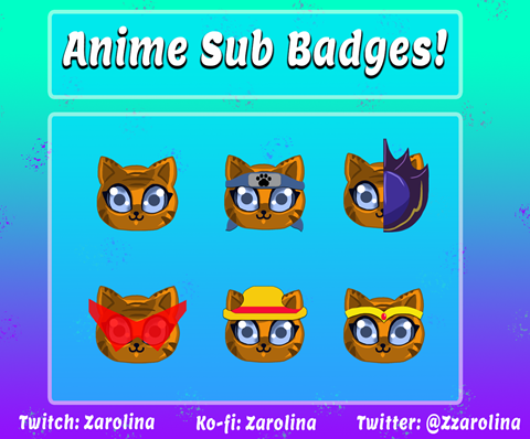 Twitch Sub Badges Anime Hearts  Payhip